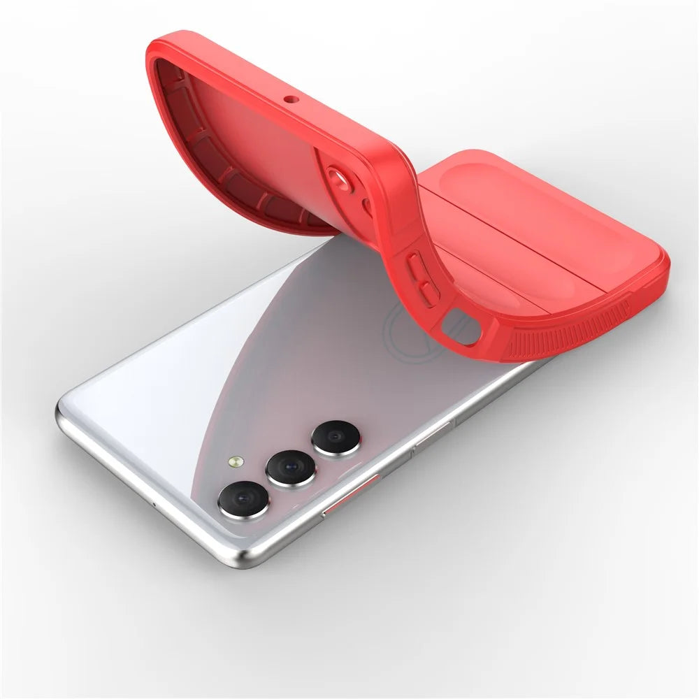 For Samsung Galaxy M54 5G / F54 5G Rugged Drop-proof Phone Case Soft TPU Smartphone Cover - Red - 5