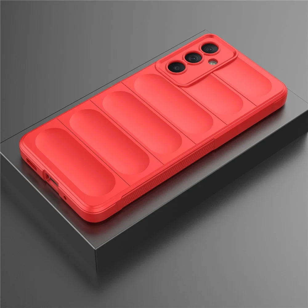 For Samsung Galaxy M54 5G / F54 5G Rugged Drop-proof Phone Case Soft TPU Smartphone Cover - Red - 6