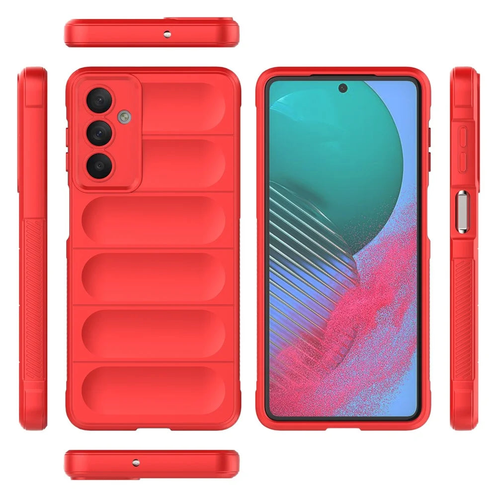 For Samsung Galaxy M54 5G / F54 5G Rugged Drop-proof Phone Case Soft TPU Smartphone Cover - Red - 7