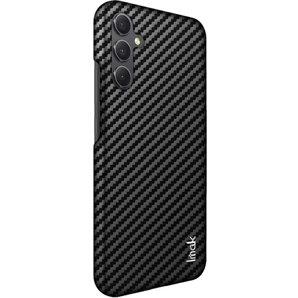 IMAK Ruiyi Series for Samsung Galaxy A54 5G Carbon Fiber Texture Back Cover PU Leather Coated PC Phone Case - 5