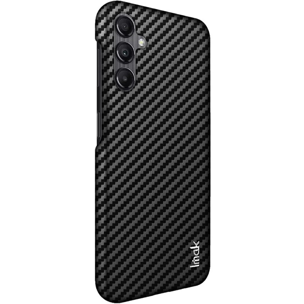 IMAK Ruiyi Series for Samsung Galaxy A14 4G / 5G Back Phone Case PU Leather Coated PC Carbon Fiber Texture Slim Cover - 5