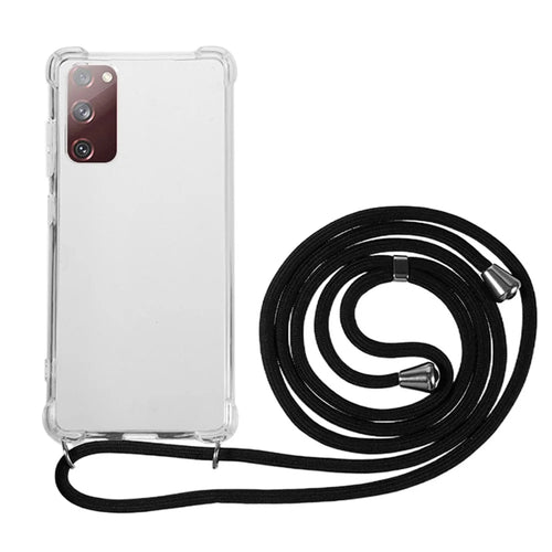 TPU Case for Samsung Galaxy S20 FE / S20 FE 5G /  S20 FE 2022 / S20 Lite , Anti-drop Clear Phone Cover with Lanyard - 1