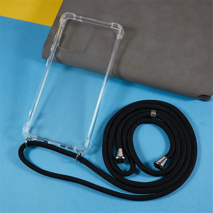 TPU Case for Samsung Galaxy S20 FE / S20 FE 5G /  S20 FE 2022 / S20 Lite , Anti-drop Clear Phone Cover with Lanyard - 3