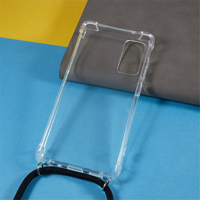 TPU Case for Samsung Galaxy S20 FE / S20 FE 5G /  S20 FE 2022 / S20 Lite , Anti-drop Clear Phone Cover with Lanyard - 5