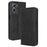 For Oukitel C32 Magnetic Shell Retro PU Leather Phone Case Stand Wallet Flip Cover - Black - 5