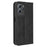 For Oukitel C32 Magnetic Shell Retro PU Leather Phone Case Stand Wallet Flip Cover - Black - 7