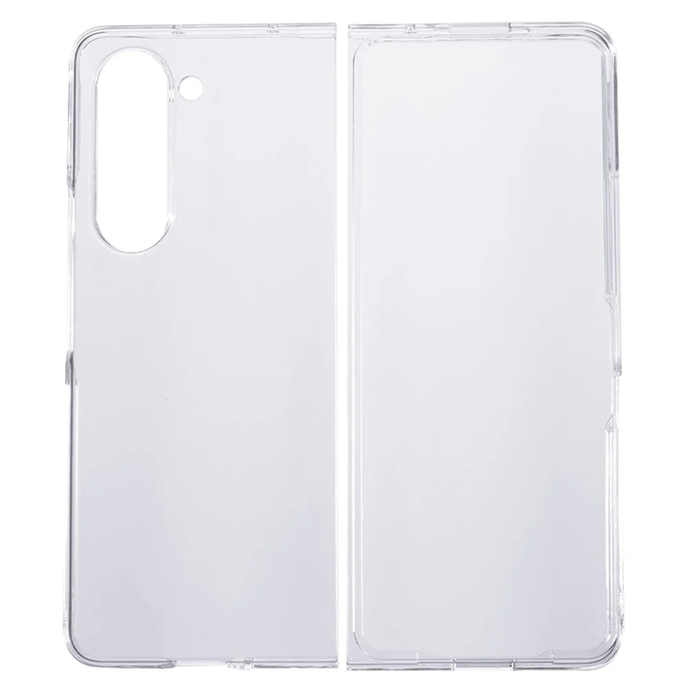Transparent Phone Case for Samsung Galaxy Z Fold5 5G , 2-Piece Design Anti-scratch PC Folding Phone Cover - 1