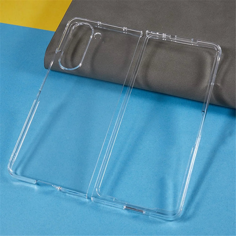 Transparent Phone Case for Samsung Galaxy Z Fold5 5G , 2-Piece Design Anti-scratch PC Folding Phone Cover - 2