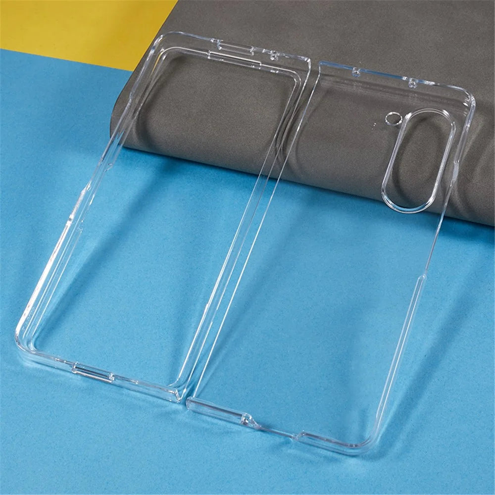 Transparent Phone Case for Samsung Galaxy Z Fold5 5G , 2-Piece Design Anti-scratch PC Folding Phone Cover - 3