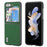 ABEEL For Samsung Galaxy Z Flip5 5G Matte Edges Phone Case Cowhide Leather + PC Back Cover - Green - 1