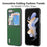 ABEEL For Samsung Galaxy Z Flip5 5G Matte Edges Phone Case Cowhide Leather + PC Back Cover - Green - 2