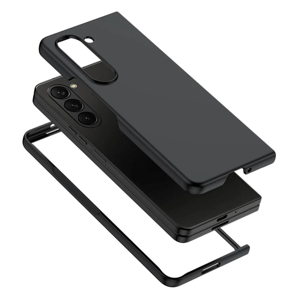 For Samsung Galaxy Z Fold5 5G Hard PC Phone Case Skin-touch Anti-scratch Cover - Black - 6