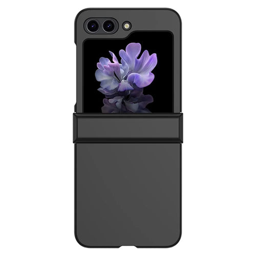 For Samsung Galaxy Z Flip5 5G Hinde Protection Phone Case Hard PC Skin-touch Cover - Black - 1