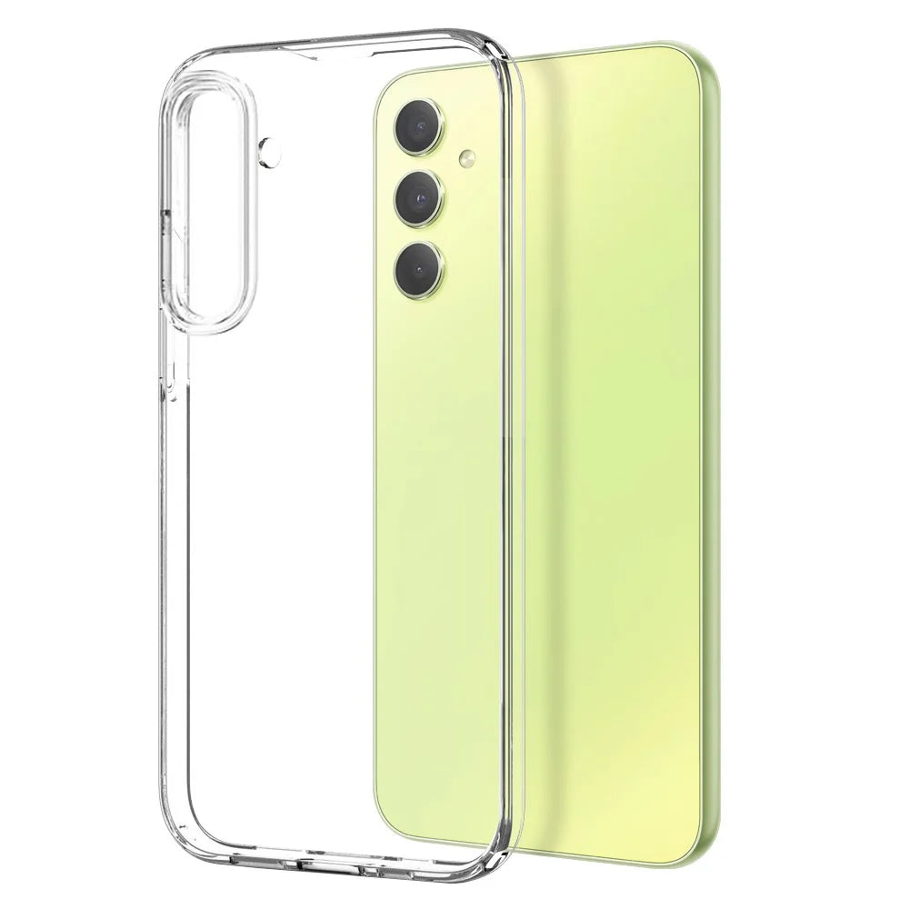 NORTHJO For Samsung Galaxy A24 4G (162.1 x 77.6 x 8.3mm) Phone Case Clear TPU Cover with Tempered Glass Film - Transparent - 2