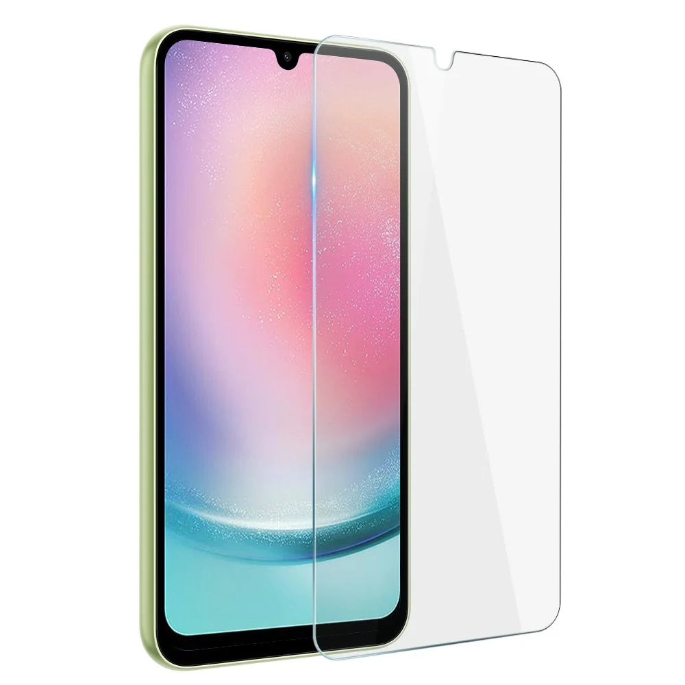 NORTHJO For Samsung Galaxy A24 4G (162.1 x 77.6 x 8.3mm) Phone Case Clear TPU Cover with Tempered Glass Film - Transparent - 3
