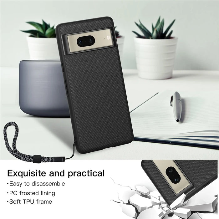 VILI TC Series for Google Pixel 7 5G Protective Phone Case Textured PU Leather Coated TPU Cover - 3
