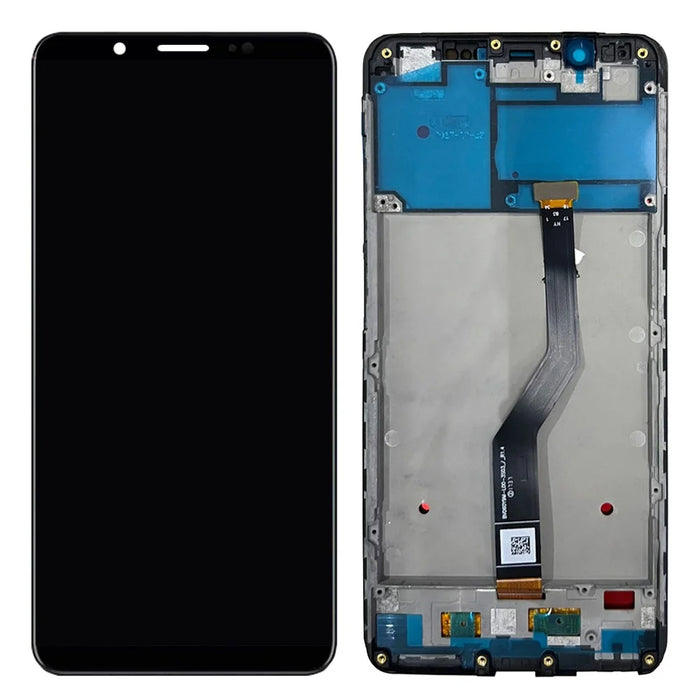 For vivo Y79 / V7+ Grade B LCD Screen and Digitizer Assembly + Frame Replace Part (without Logo) - Black - 1