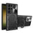 For Samsung Galaxy S22 Ultra 5G Slide Camera Lid PC + TPU Back Cover Rotatable Ring Kickstand Phone Case - Black - 1