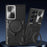 For Samsung Galaxy S22 Ultra 5G Slide Camera Lid PC + TPU Back Cover Rotatable Ring Kickstand Phone Case - Black - 2