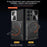 For Samsung Galaxy S22 Ultra 5G Slide Camera Lid PC + TPU Back Cover Rotatable Ring Kickstand Phone Case - Black - 6