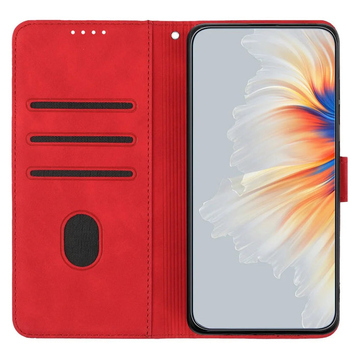 YX003 For Google Pixel 7 Pro 5G Imprinted Leather Stand Cover Cell Phone Wallet Case - Red - 2