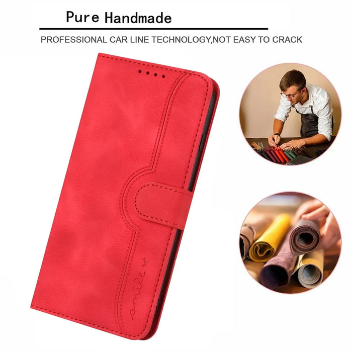 YX003 For Google Pixel 7 Pro 5G Imprinted Leather Stand Cover Cell Phone Wallet Case - Red - 5