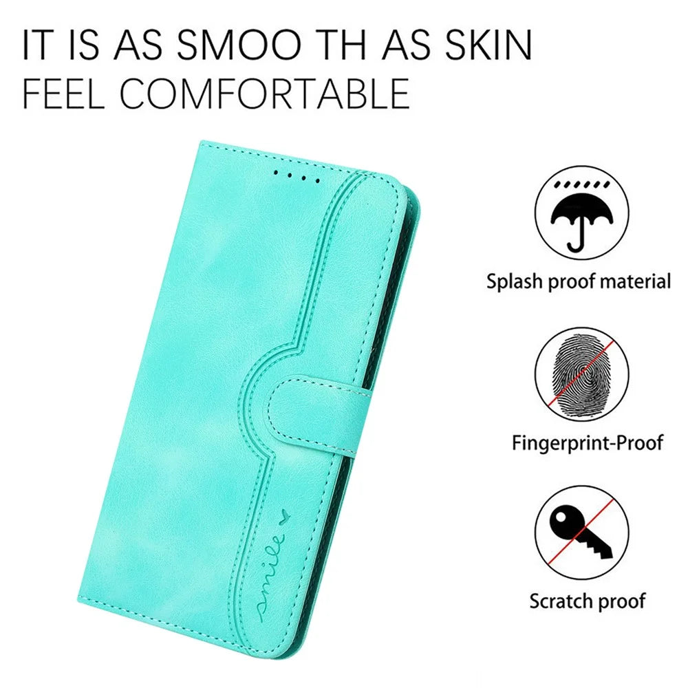 YX0030 Flip Phone Cover for Samsung Galaxy A53 5G , PU Leather Imprinted Pattern Stand Wallet Case - Baby Blue - 4