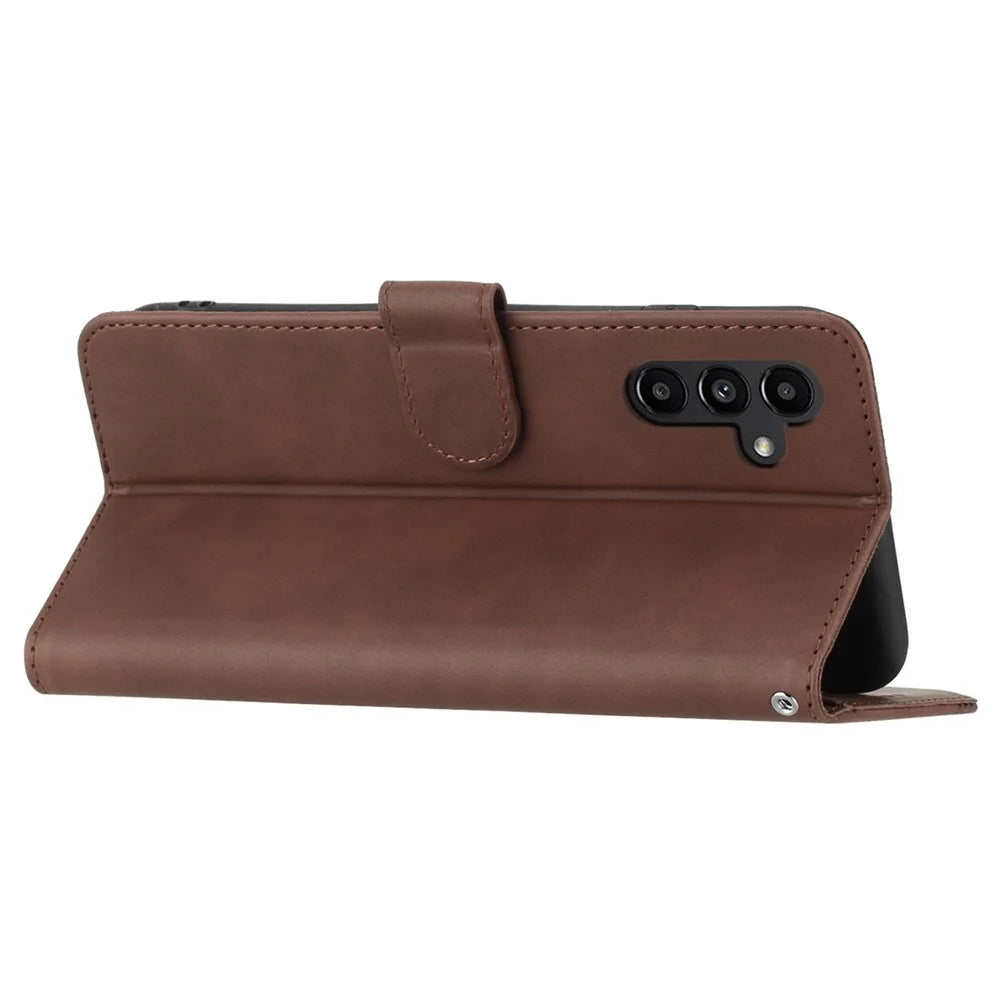 YX0030 For Samsung Galaxy A54 5G Wallet Phone Case Imprinted Pattern PU Leather Flip Cover with Stand - Coffee - 3