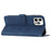 YX003 For iPhone 14 Pro Max PU Leather Wallet Phone Case Folding Stand Imprinted Cover - Sapphire - 3