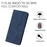 YX003 For iPhone 14 Pro Max PU Leather Wallet Phone Case Folding Stand Imprinted Cover - Sapphire - 4
