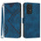 YX0040 For Samsung Galaxy A73 5G Anti-Dust PU Leather Cover Wallet Phone Stand Case with Imprinted Pattern - Sapphire - 1