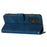 YX0040 For Samsung Galaxy A73 5G Anti-Dust PU Leather Cover Wallet Phone Stand Case with Imprinted Pattern - Sapphire - 4