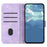 YX0040 For Samsung Galaxy A13 4G Imprinted Phone Wallet Case PU Leather Foldable Stand Cover - Light Purple - 2