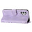 YX0040 For Samsung Galaxy A13 4G Imprinted Phone Wallet Case PU Leather Foldable Stand Cover - Light Purple - 4