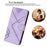 YX0040 For Samsung Galaxy A13 4G Imprinted Phone Wallet Case PU Leather Foldable Stand Cover - Light Purple - 6