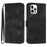 YX0040 For iPhone 14 Pro Max Leather Wallet Phone Case Imprinted Stand Protective Cover - Black - 1
