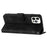 YX0040 For iPhone 14 Pro Max Leather Wallet Phone Case Imprinted Stand Protective Cover - Black - 4
