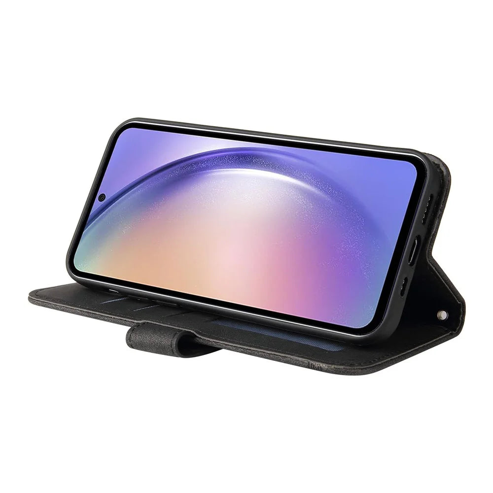 For Samsung Galaxy M54 5G / F54 5G Leather Wallet Cases Skin Touch Phone Cover Stand with Strap - Black - 3
