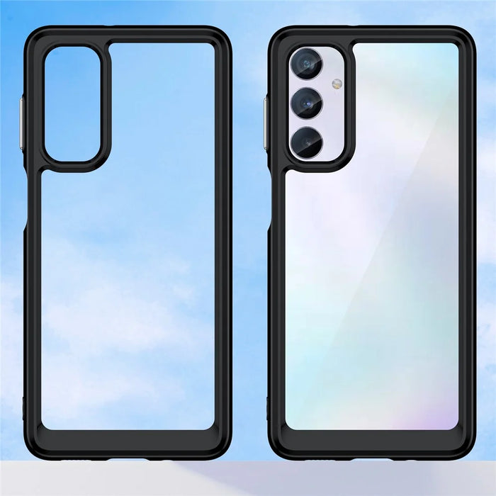 For Samsung Galaxy M54 5G / F54 5G TPU+Acrylic Back Phone Cover Clear Protective Case - Black - 2