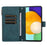 For Samsung Galaxy A32 5G / M32 5G Rhombus Design Zipper Pocket Leather Phone Case  9 Card Slots Wallet Stand Cover - Green - 2