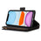 For iPhone 11 Zipper Pocket Leather Wallet Phone Case 9 Card Slots Rhombus Imprinted Stand Shell - Black - 3