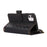 For iPhone 11 Zipper Pocket Leather Wallet Phone Case 9 Card Slots Rhombus Imprinted Stand Shell - Black - 4
