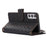 For Samsung Galaxy S22 5G 9 Card Slots Zipper Pocket PU Leather Phone Case Rhombus Imprint Stand Wallet Cover - Black - 4
