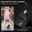 Phone Cover for Samsung Galaxy S23+ PU Leather+TPU Card Holder Kickstand Case with Shoulder Strap - Black - 5