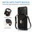 Phone Cover for Samsung Galaxy S23+ PU Leather+TPU Card Holder Kickstand Case with Shoulder Strap - Black - 7