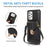 For Samsung Galaxy A33 5G Card Holder Design PU Leather+TPU Shell Back Case Kickstand Phone Cover - Black - 7