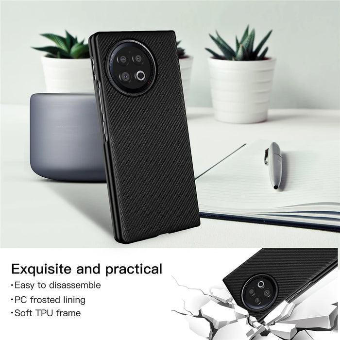 VILI TC Series Shockproof Phone Case for vivo X Fold2 Textured PU Leather Coated PC+TPU Cover - 4