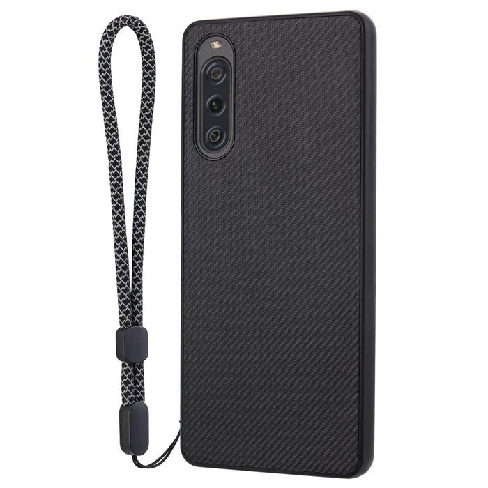 VILI TC Series Protective Phone Case for Sony Xperia 10 V Textured PU Leather Coated TPU Cover - 1