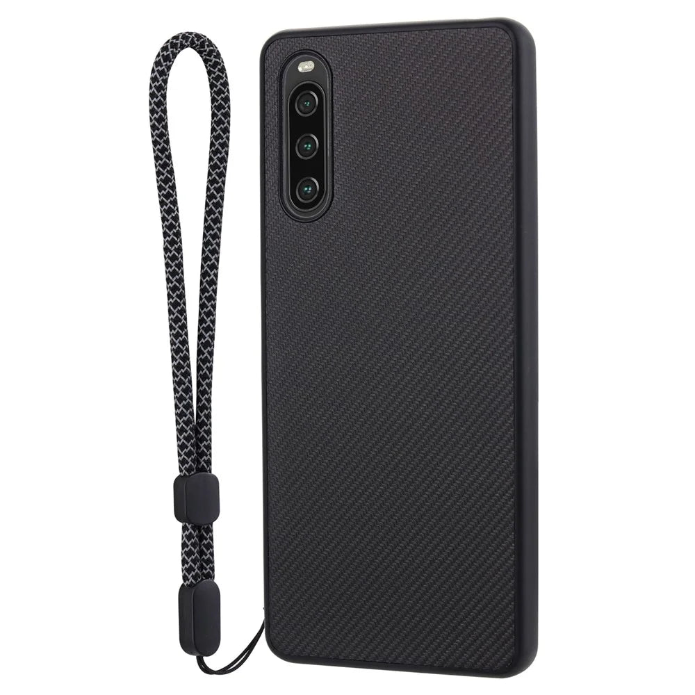 VILI TC Series Phone Case for Sony Xperia 10 IV 5G Textured PU Leather Coated TPU Protective Cover - 1