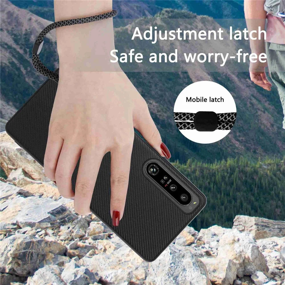 VILI TC Series Phone Case for Sony Xperia 1 IV 5G Textured PU Leather Coated TPU Shockproof Cover - 4